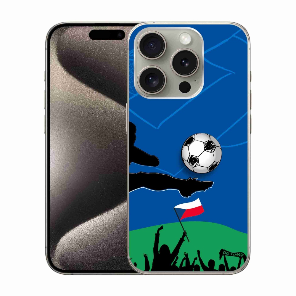 Gélový kryt mmCase na iPhone 15 Pro - fanúšikovia futbalu