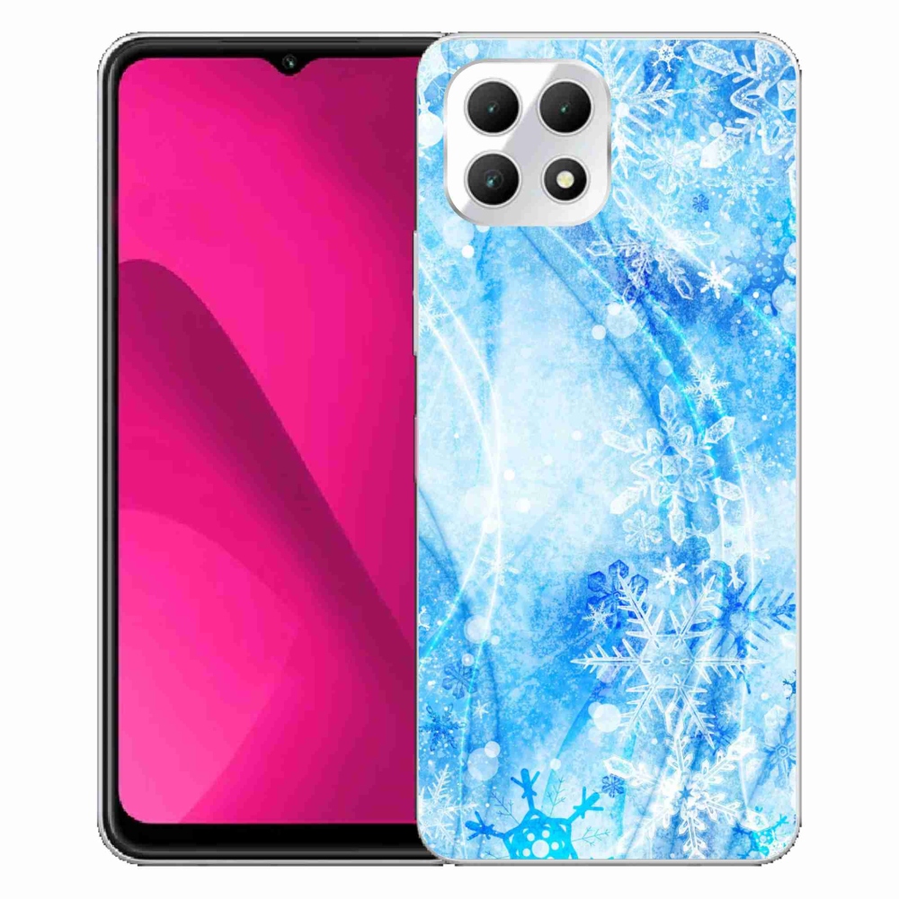Gélový kryt mmCase na T-Mobile T Phone 2 - snehové vločky