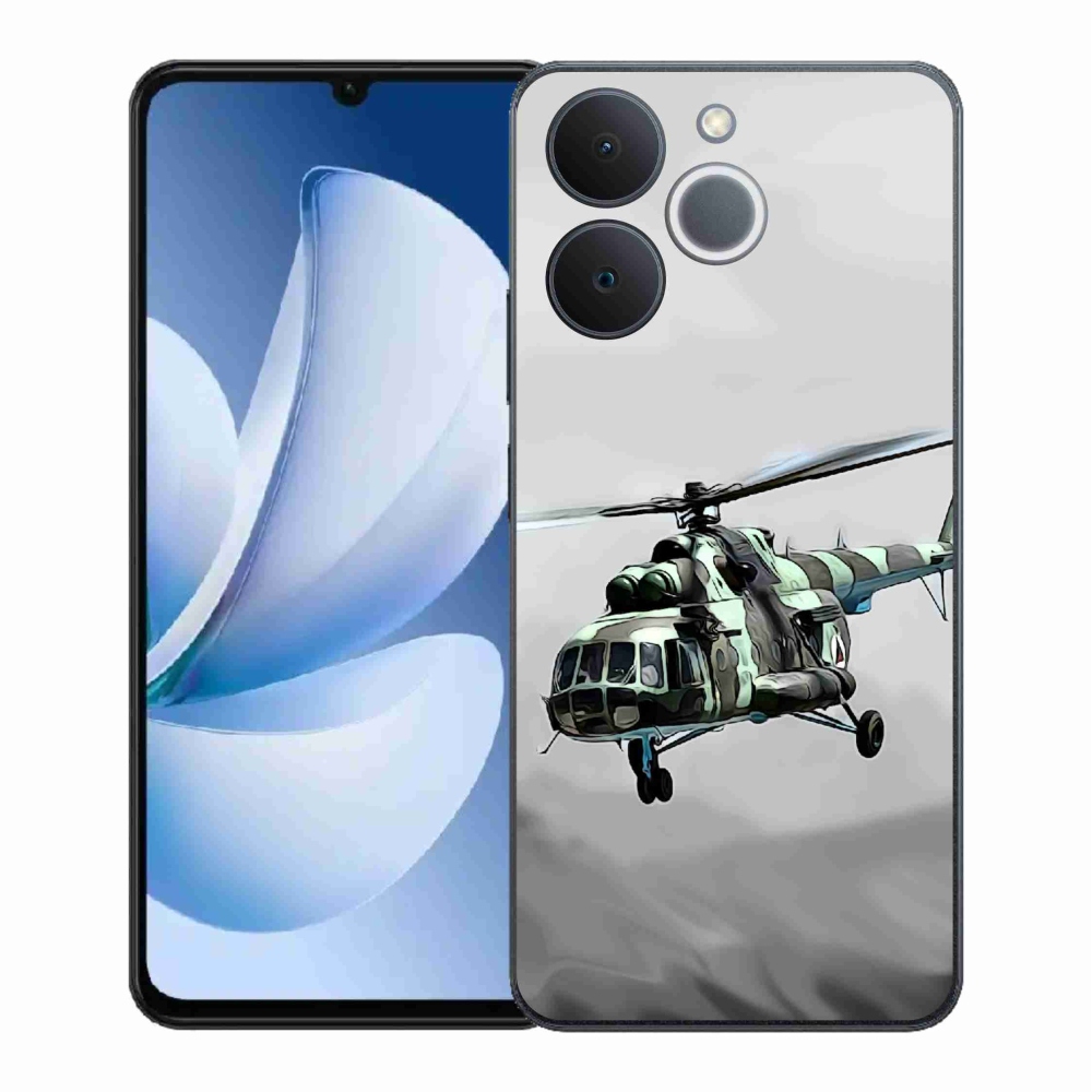Gélový kryt mmCase na Realme Note 70T - vojenský vrtuľník