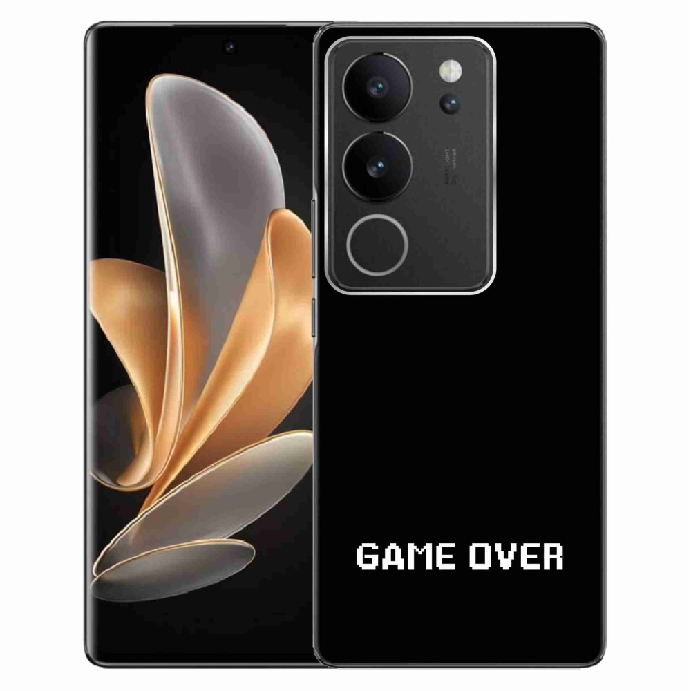 Gélový kryt mmCase na Vivo V29 5G - game over čierne pozadie