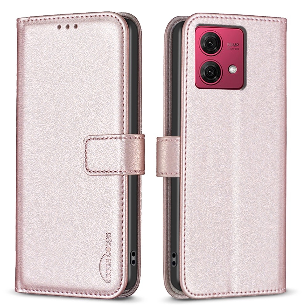 BNF knižkové púzdro na Motorola Moto G84 5G - ružovozlaté
