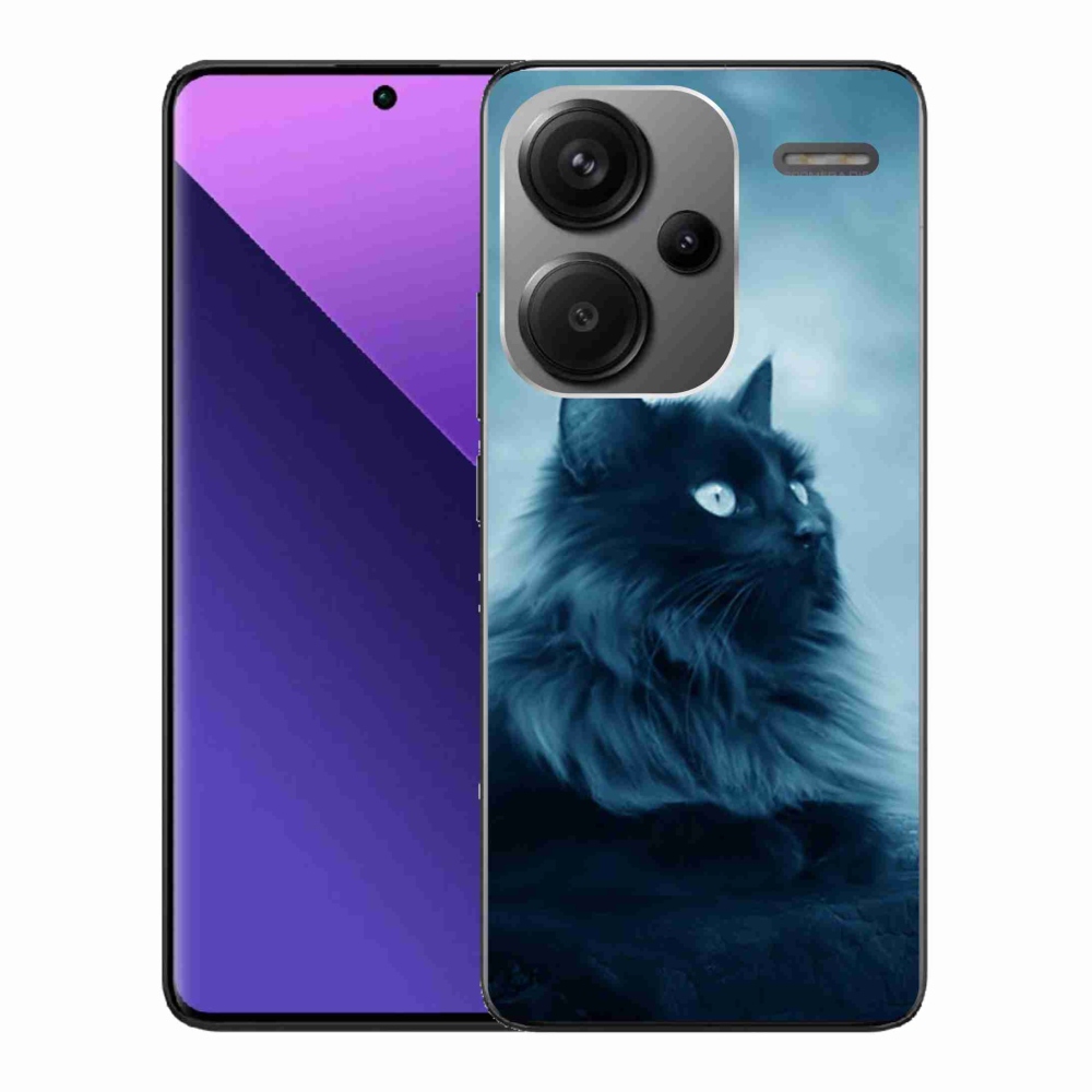 Gélový obal mmCase na Xiaomi Redmi Note 13 Pro+ 5G - čierna mačka 1