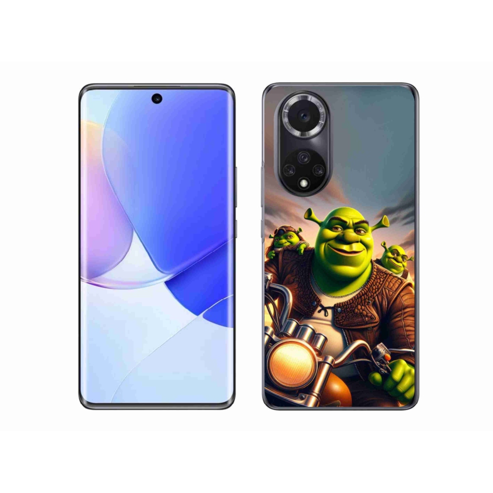 Gélový kryt mmCase na Huawei Nova 9 - shrek na motorke