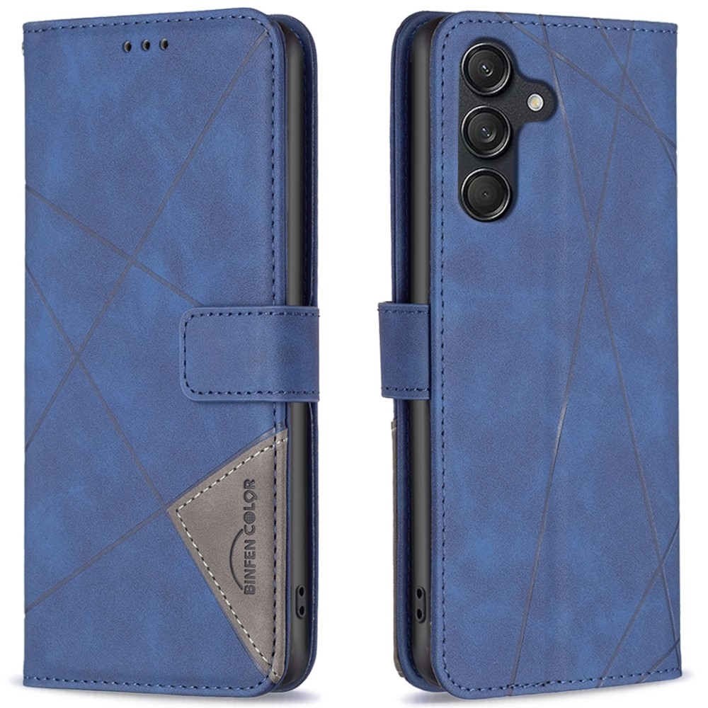 BINFEN knižkové púzdro na Samsung Galaxy M55 5G - modré