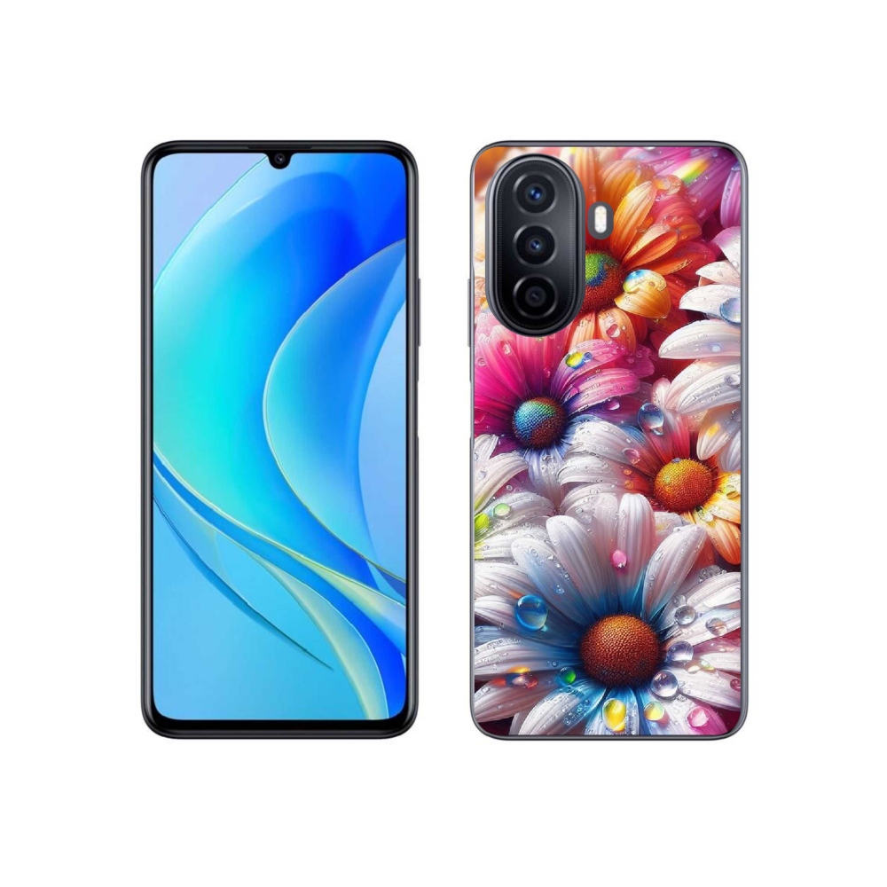 Gélový kryt mmCase na Huawei Nova Y70 - farebné margaréty