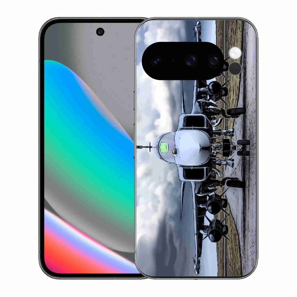 Gélový kryt mmCase na Google Pixel 10 Pro - vojenské lietadlo