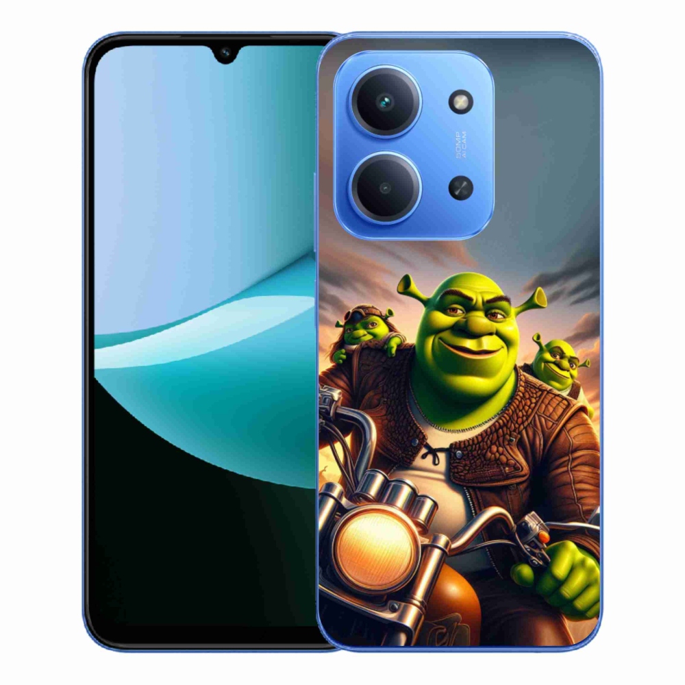Gélový kryt mmCase na Xiaomi Redmi 15C 4G/5G (173mm) - shrek na motorke