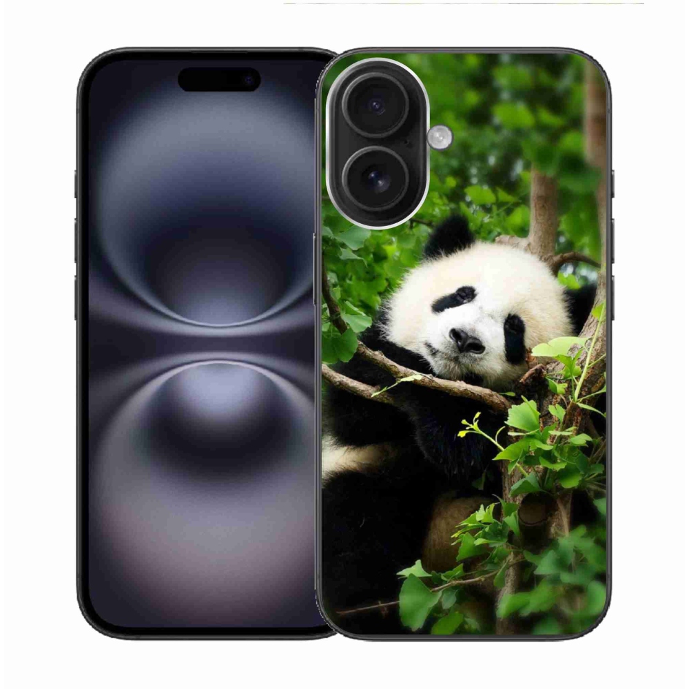 Gélový kryt mmCase na iPhone 16 - panda