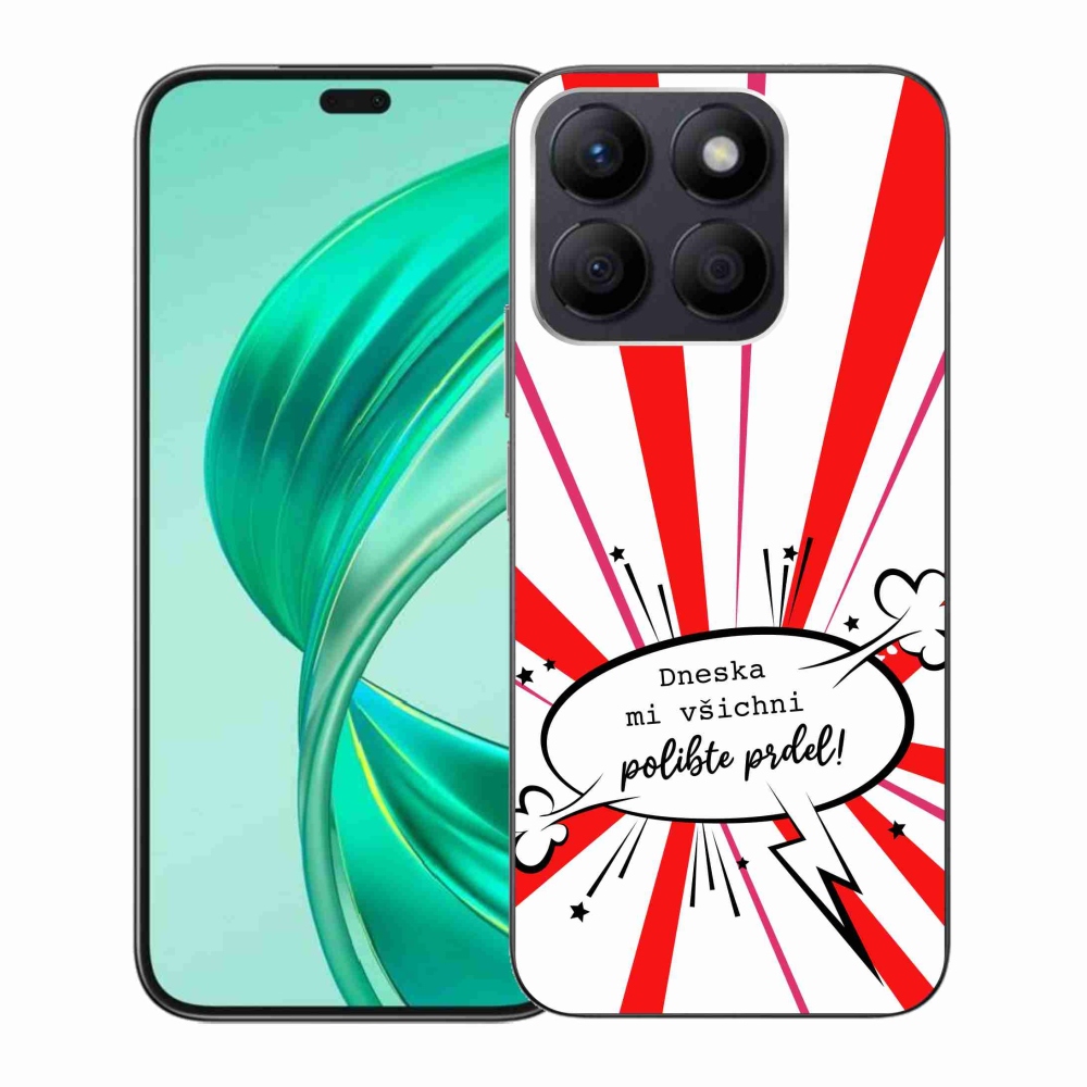 Gélový kryt mmCase na Honor X8b - vtipný text 15 biele pozadie