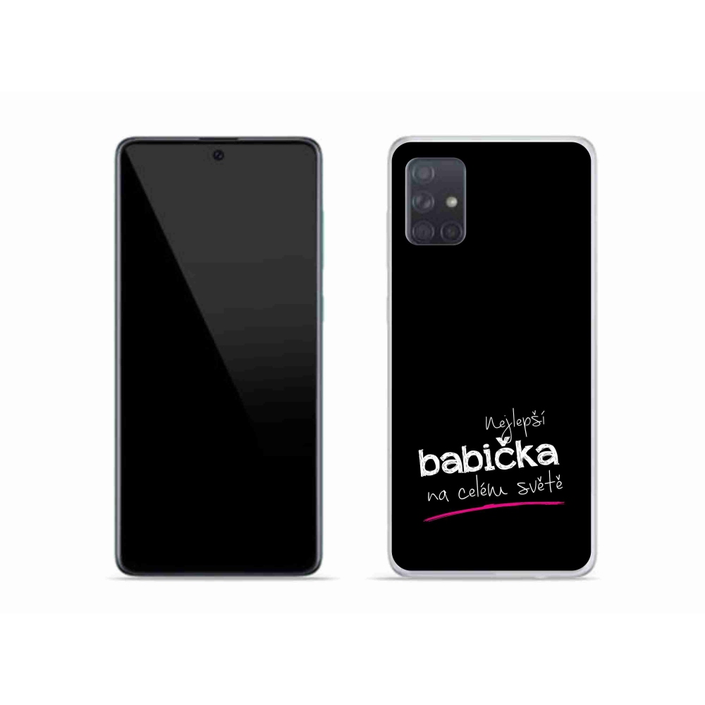 Gélový kryt mmCase na Samsung Galaxy A51 - najlepšia babička 4 čierne pozadie