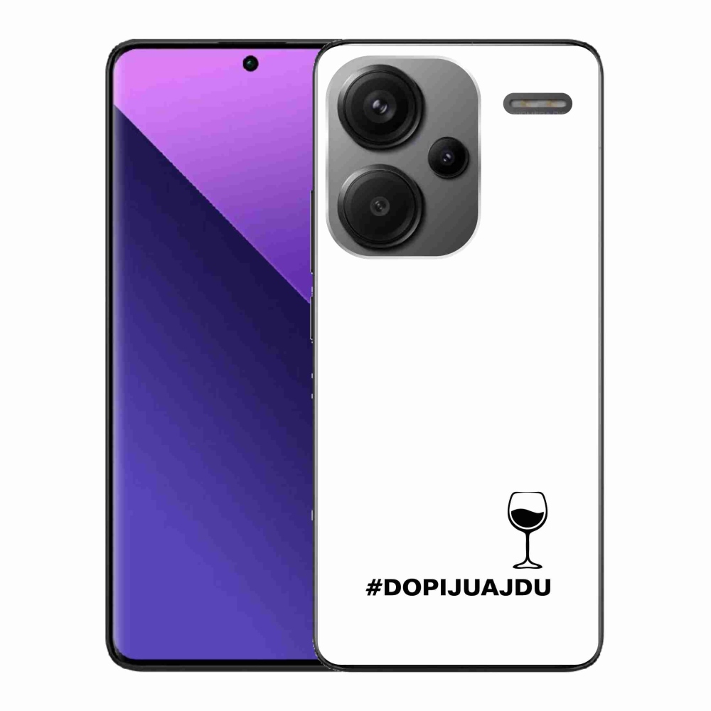 Gélový kryt mmCase na Xiaomi Redmi Note 13 Pro+ 5G - vínny motív biele pozadie