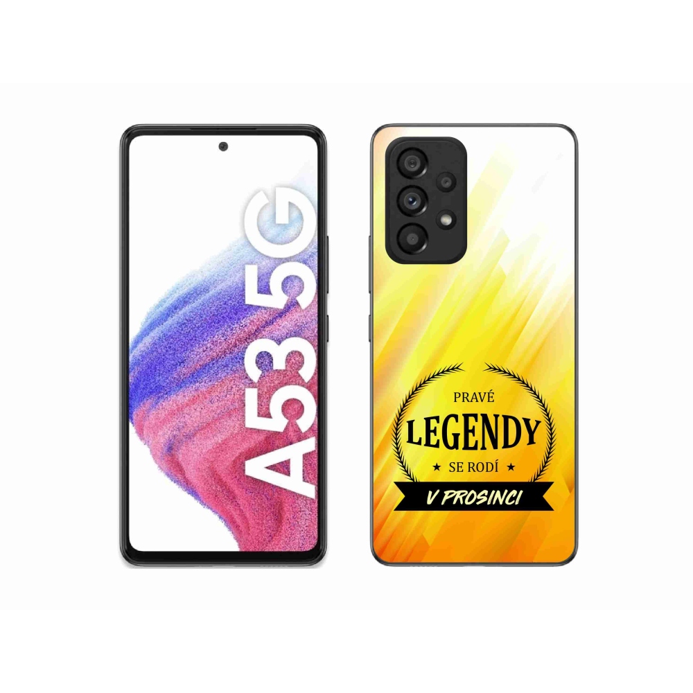 Gélový kryt mmCase na Samsung Galaxy A53 5G - legendy v decembri žlté pozadie