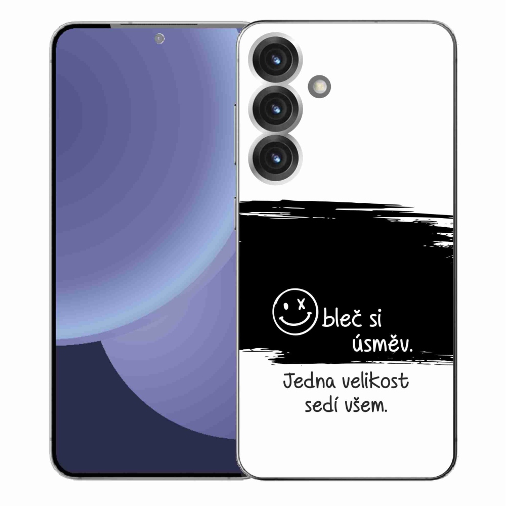 Gélový kryt mmCase na Samsung Galaxy S25+ - vtipný text 8 čiernobiele pozadie