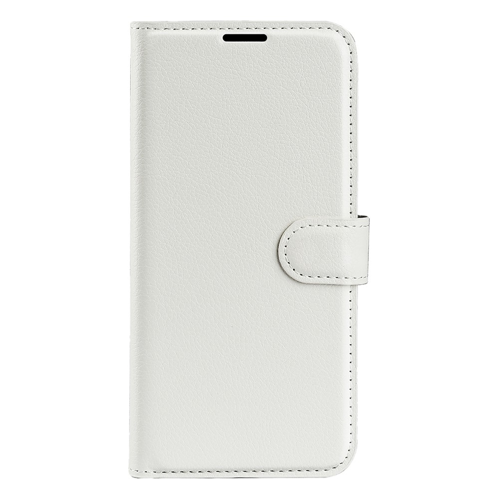Litchi knižkové púzdro na Samsung Galaxy S25 Edge - biele