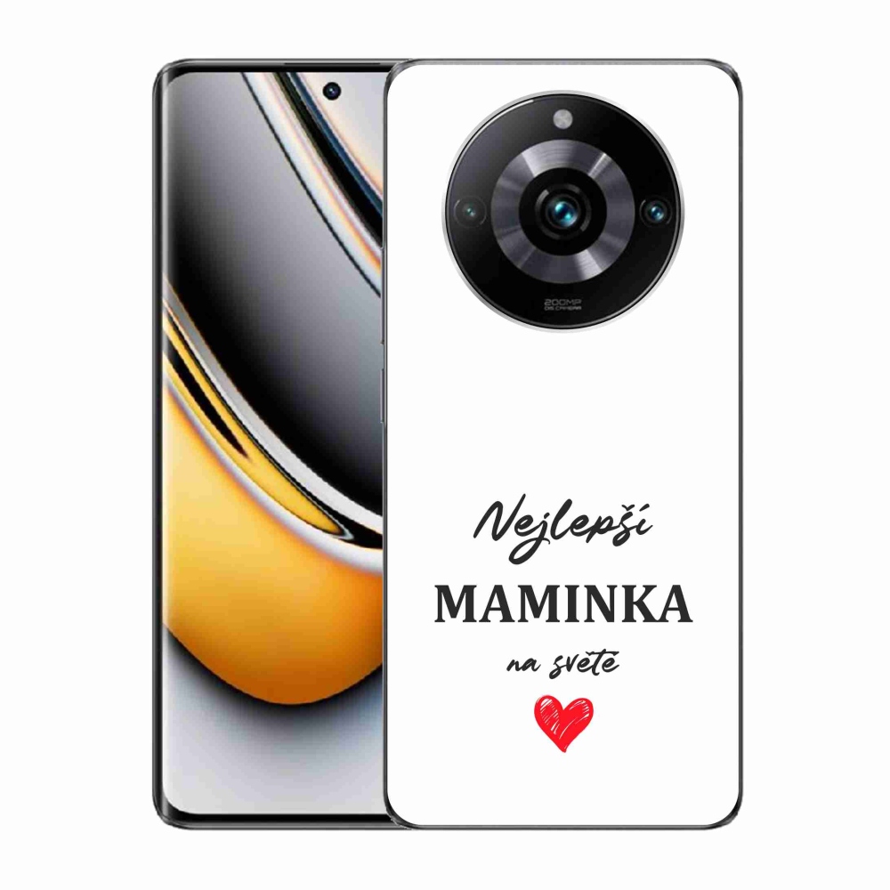 Gélový kryt mmCase na Realme 11 Pro/11 Pro+ - najlepšia mamička 1 biele pozadie