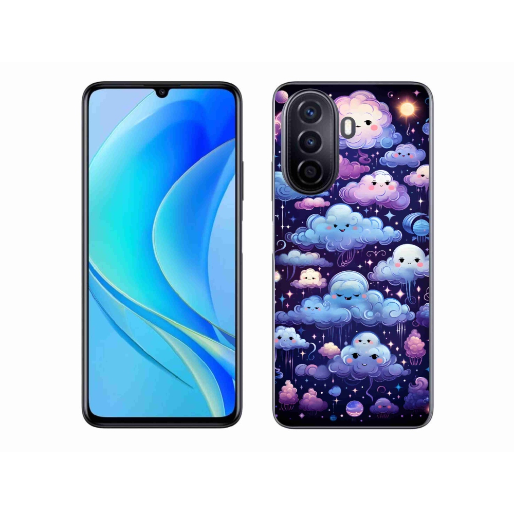 Gelový kryt mmCase na Huawei Nova Y70 - mráčky