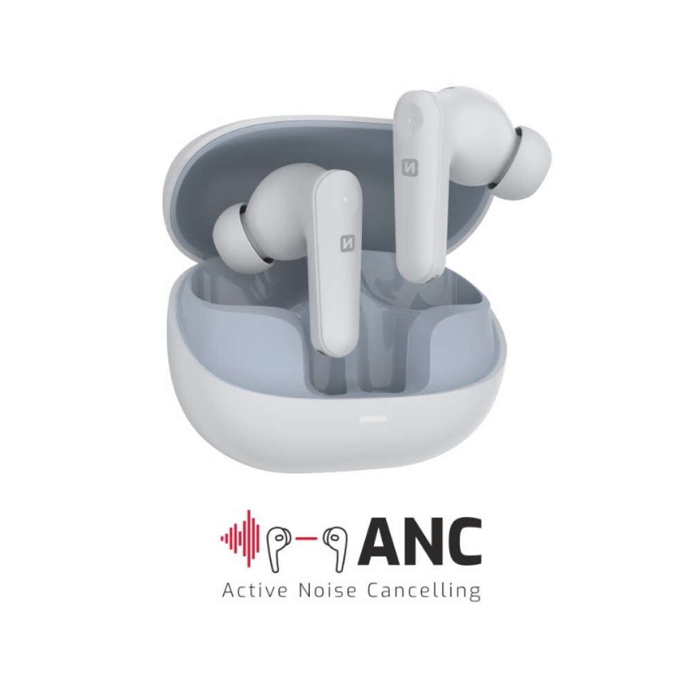 Swissten bluetooth slúchadlá ANC Focus - biele