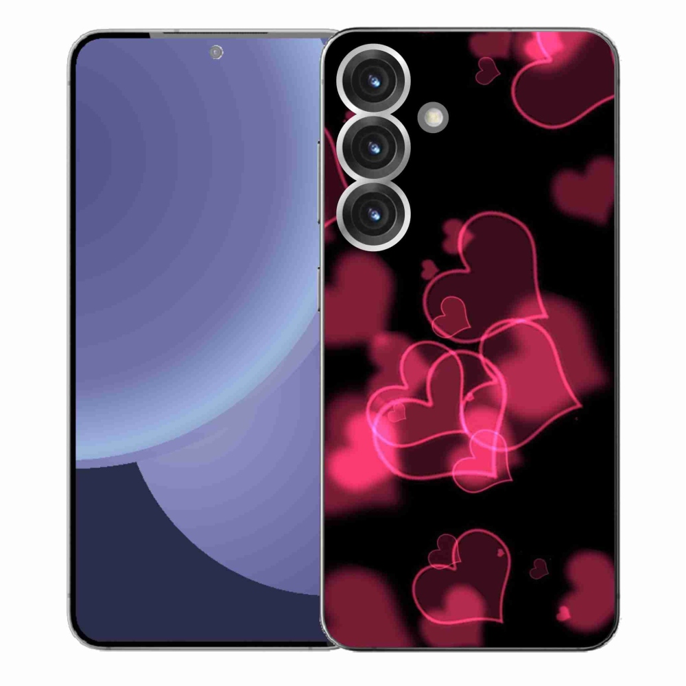 Gélový kryt mmCase na Samsung Galaxy S25+ - červená srdiečka