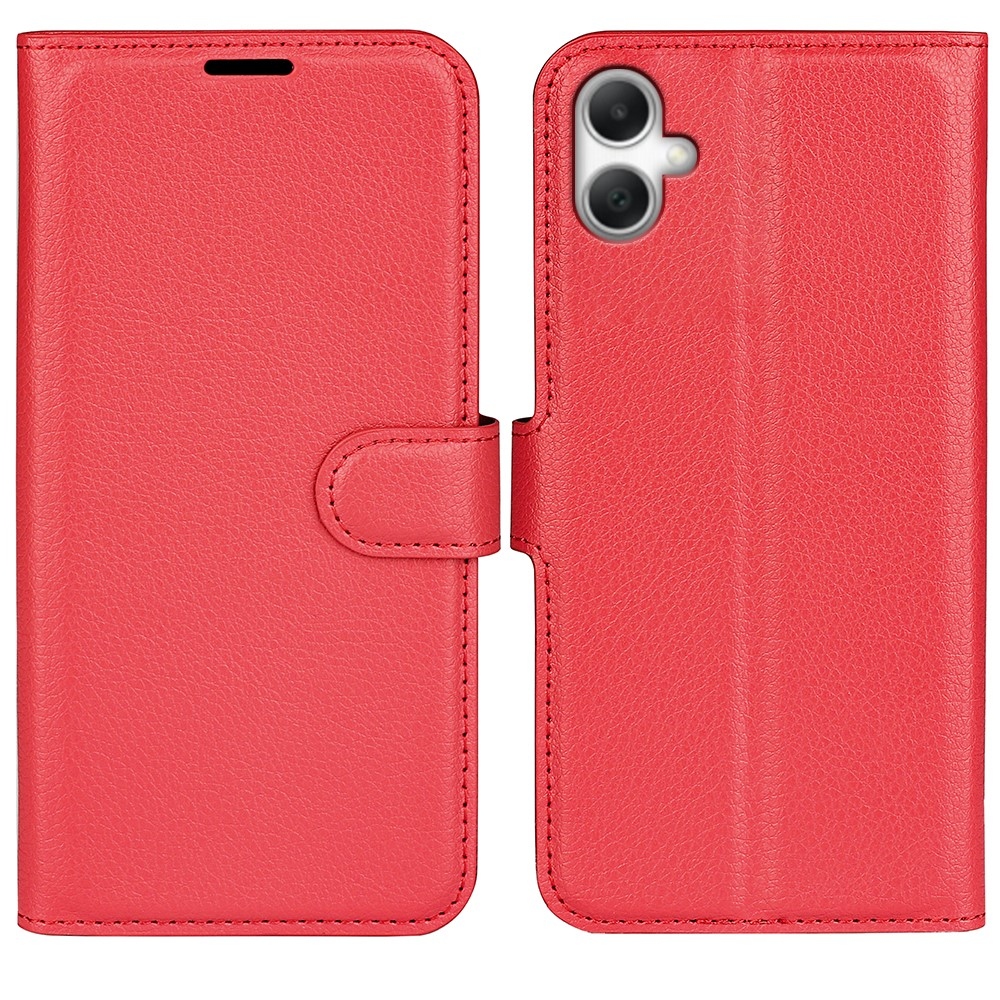 Litchi knižkové púzdro na Samsung Galaxy A07 4G - červené