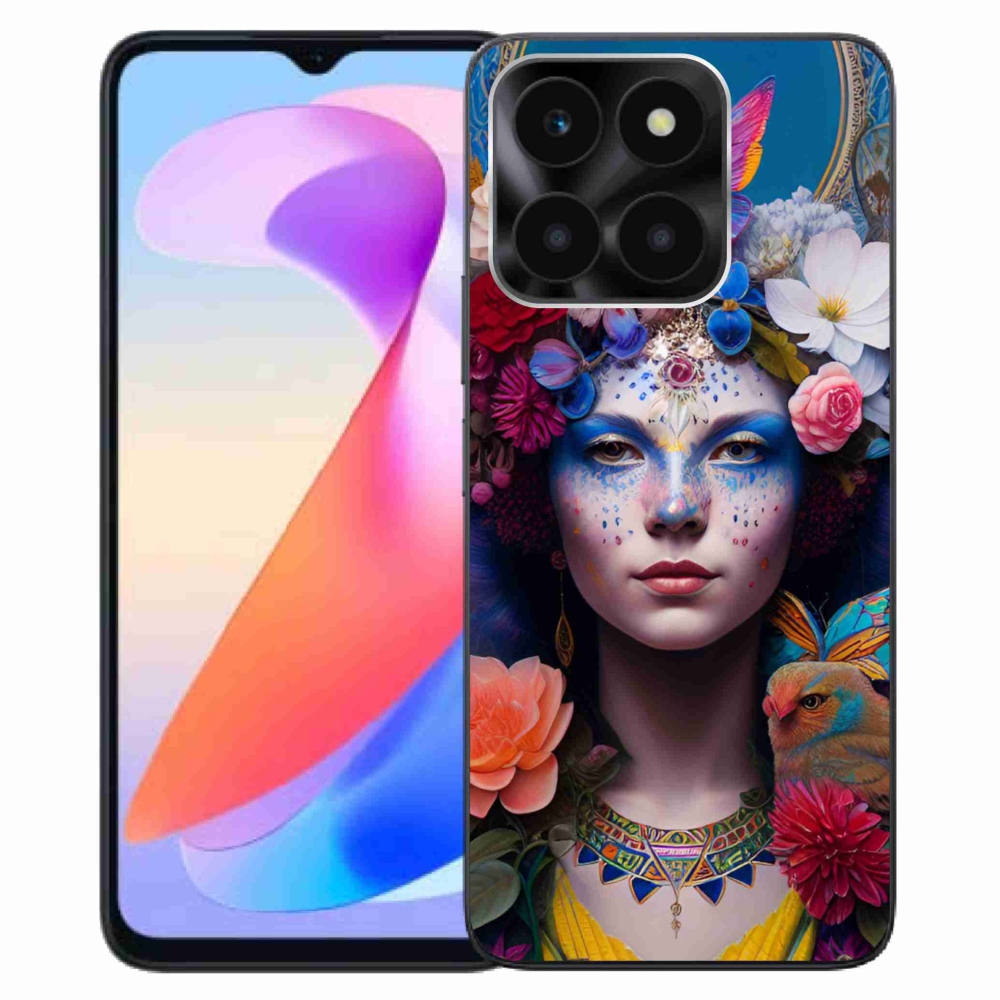 Gélový kryt mmCase na Honor X6a - žena s kvetinami