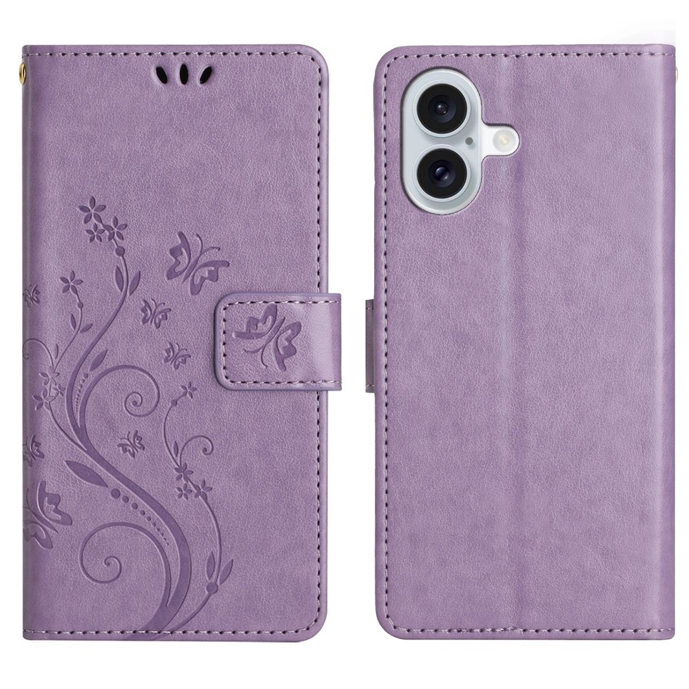 Flowers knižkové puzdro na iPhone 17 - svetlofialové