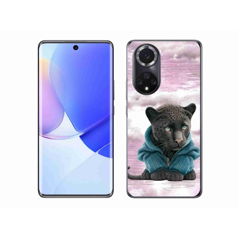 Gelový kryt mmCase na Huawei Nova 9 - černý panter ve svetru