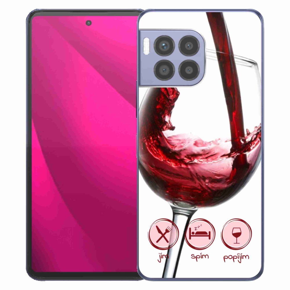 Gélový kryt mmCase na T-Mobile T Phone 2 Pro - pohár vína červené