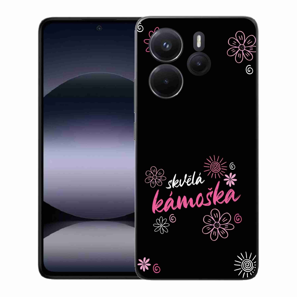 Gélový kryt mmCase na Xiaomi Redmi Note 14 - skvelá kamoška čierne pozadie