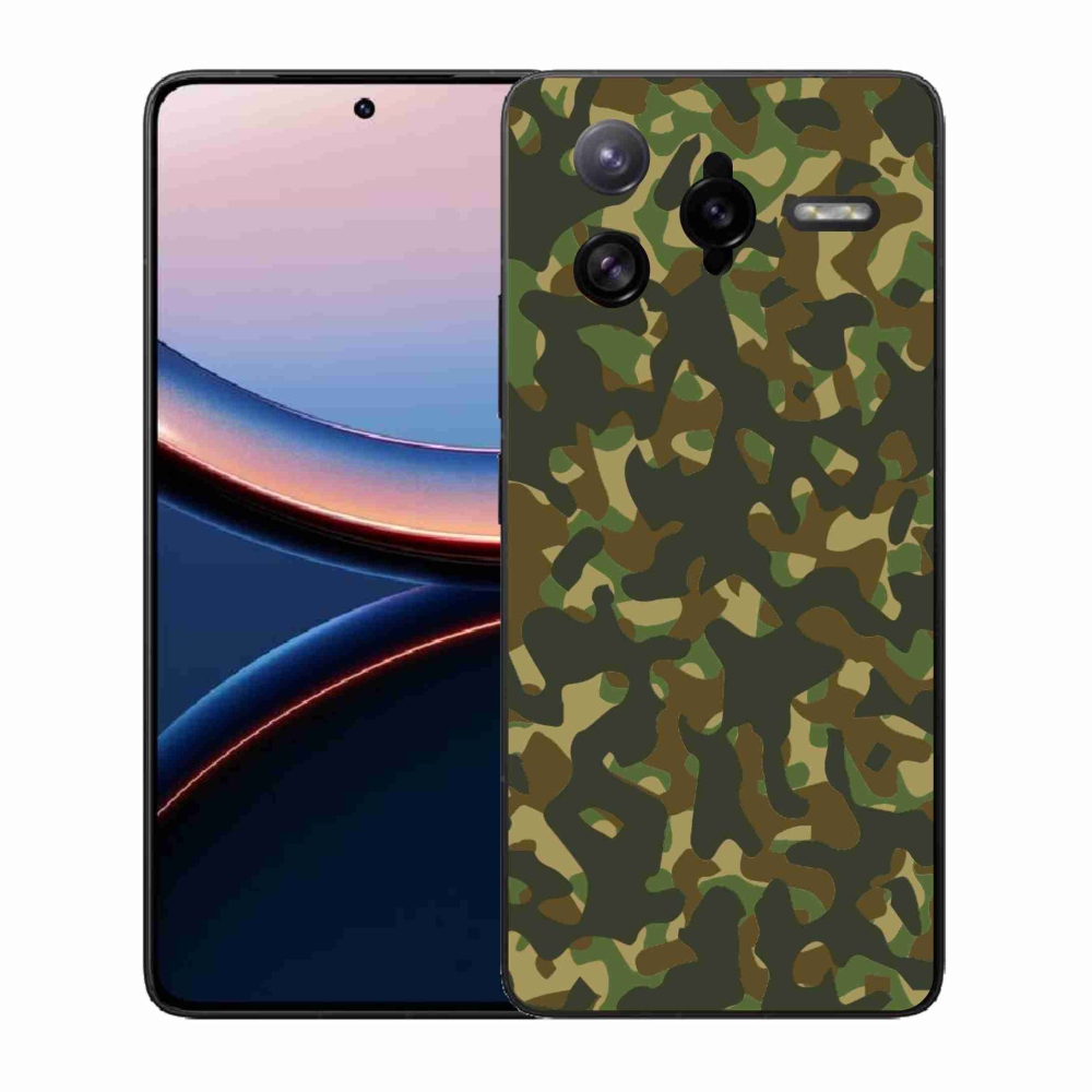 Gélový kryt mmCase na Xiaomi Poco F7 Ultra - maskáčový vzor 1
