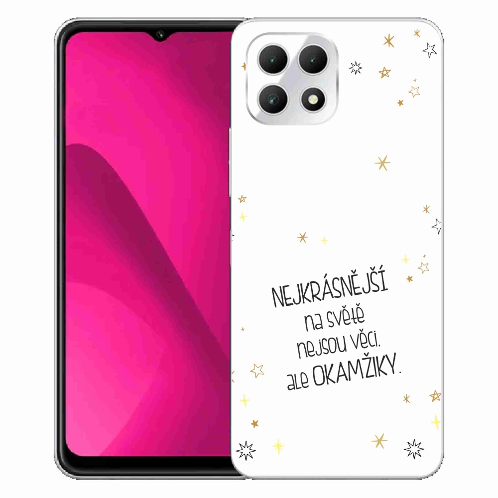 Gélový kryt mmCase na T-Mobile T Phone 2 - citát 4 biele pozadie
