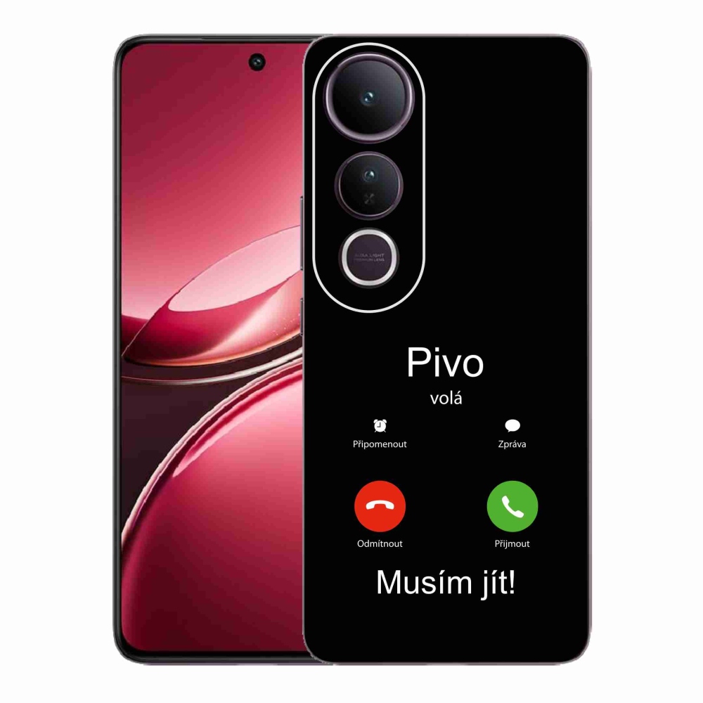 Gélový kryt mmCase na Vivo V50 Lite 4G/5G - pivo volá čierne pozadie
