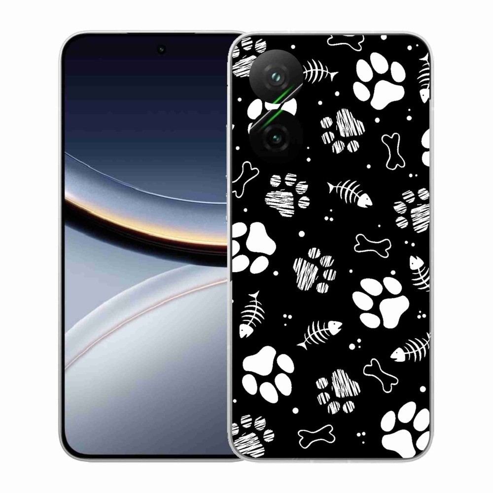Gélový kryt mmCase na Xiaomi Poco F7 5G - psie labky