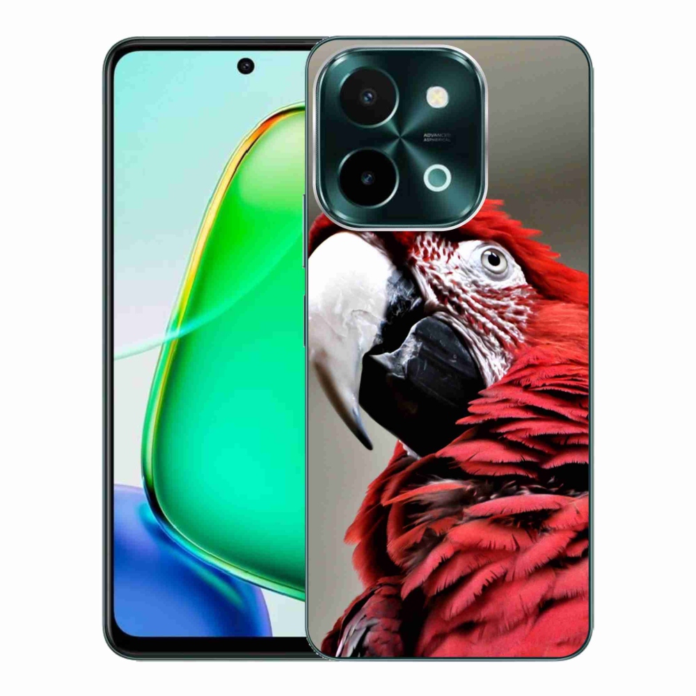 Gélový obal mmCase na Vivo Y28 - papagáj ara červený