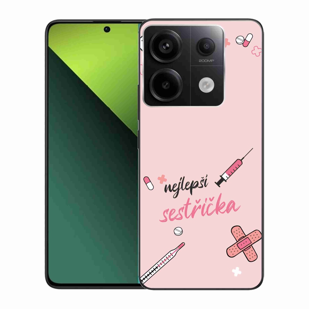 Gélový kryt mmCase na Xiaomi Redmi Note 13 Pro 5G/Poco X6 5G - najlepšia sestrička ružové pozadie