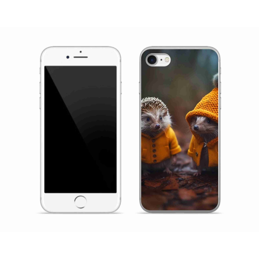 Gélový kryt mmCase na iPhone SE (2020) - ježkovia