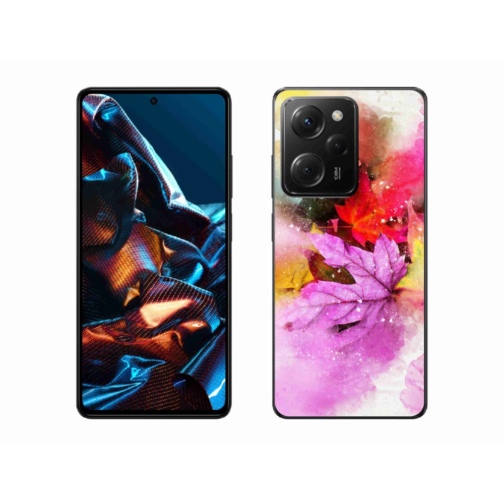 Gélový kryt mmCase na Xiaomi Poco X5 Pro 5G - farebné listy