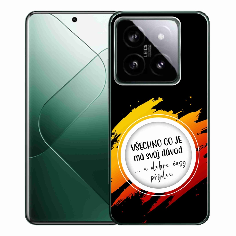 Gélový kryt mmCase na Xiaomi 14 Pro - citát 3 čierne pozadie