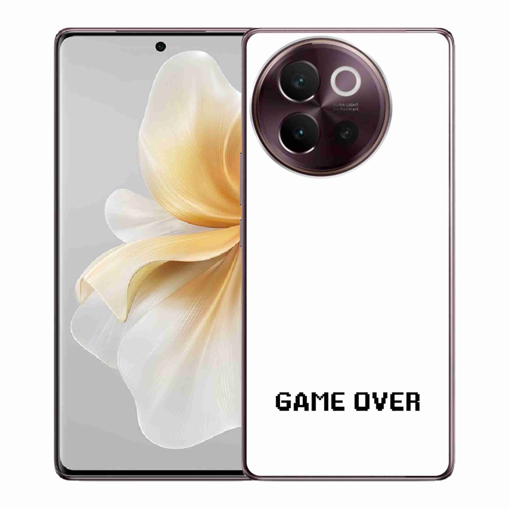 Gélový kryt mmCase na Vivo V40 Lite 5G - game over biele pozadie
