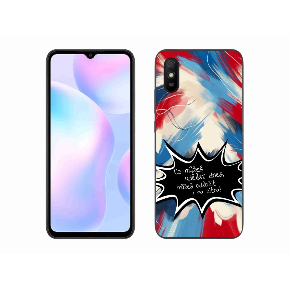 Gélový kryt mmCase na Xiaomi Redmi 9A - vtipný text 9 čierne pozadie