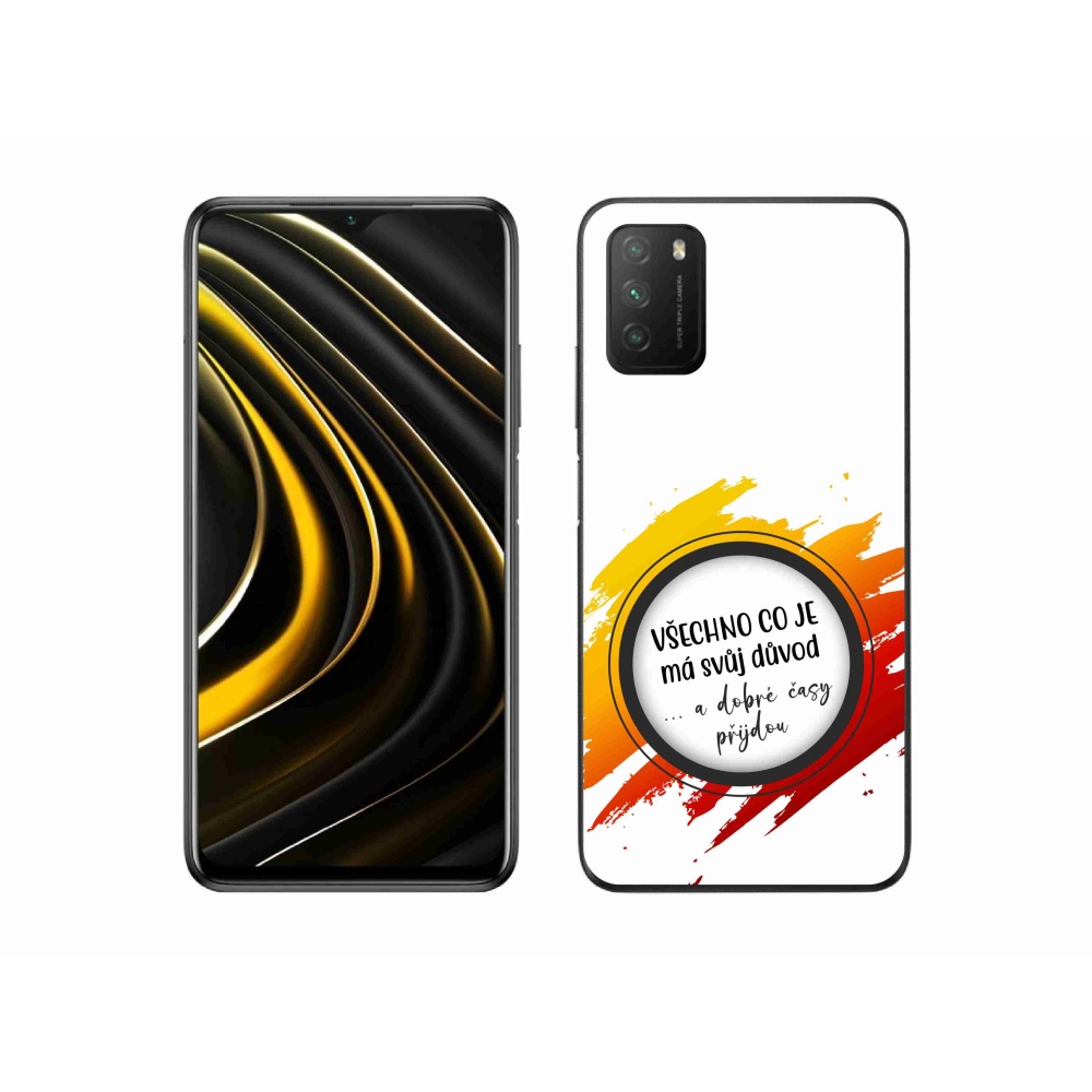 Gélový kryt mmCase na Xiaomi Poco M3 - citát 3 biele pozadie