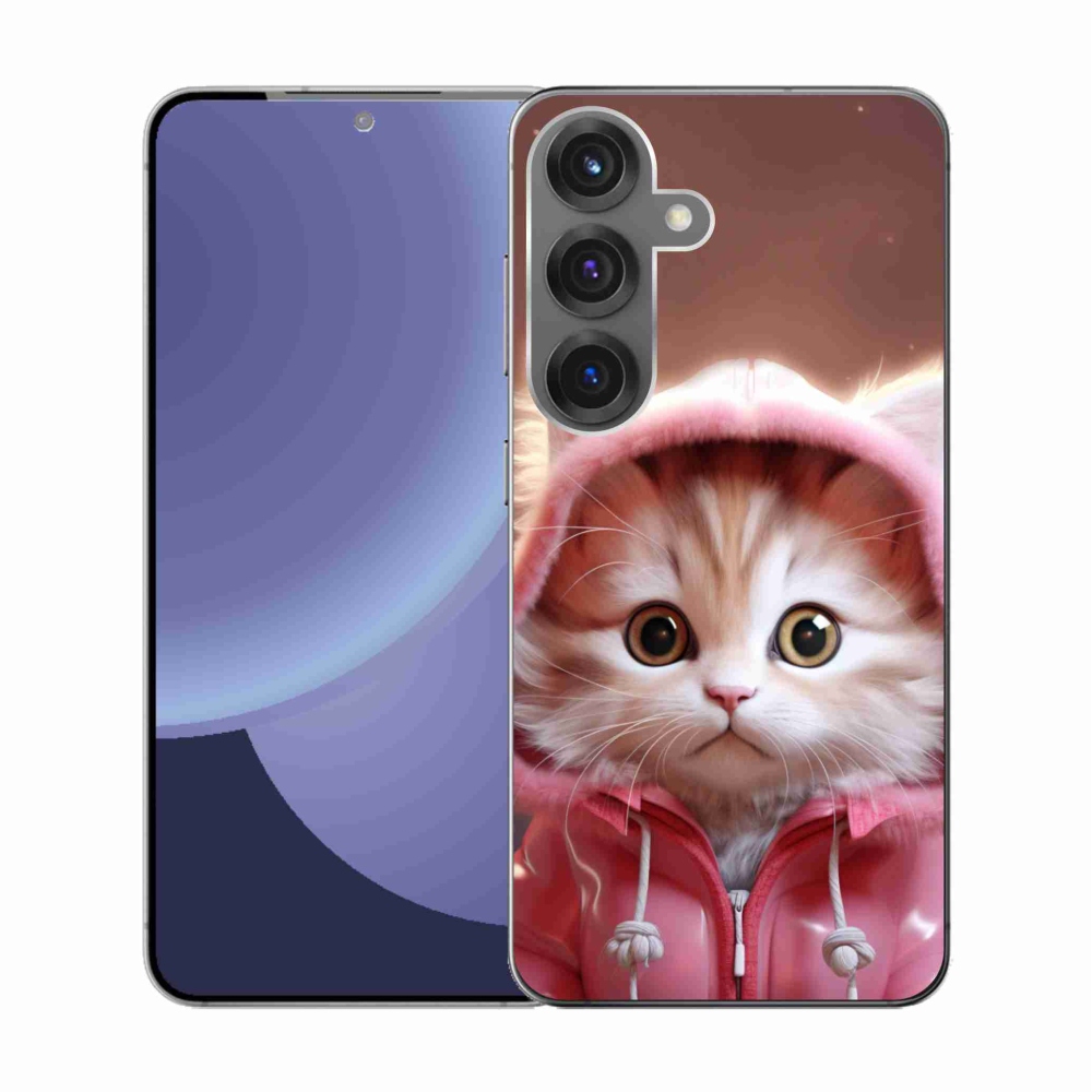Gélový kryt mmCase na Samsung Galaxy S25 - roztomilé mačiatko 3