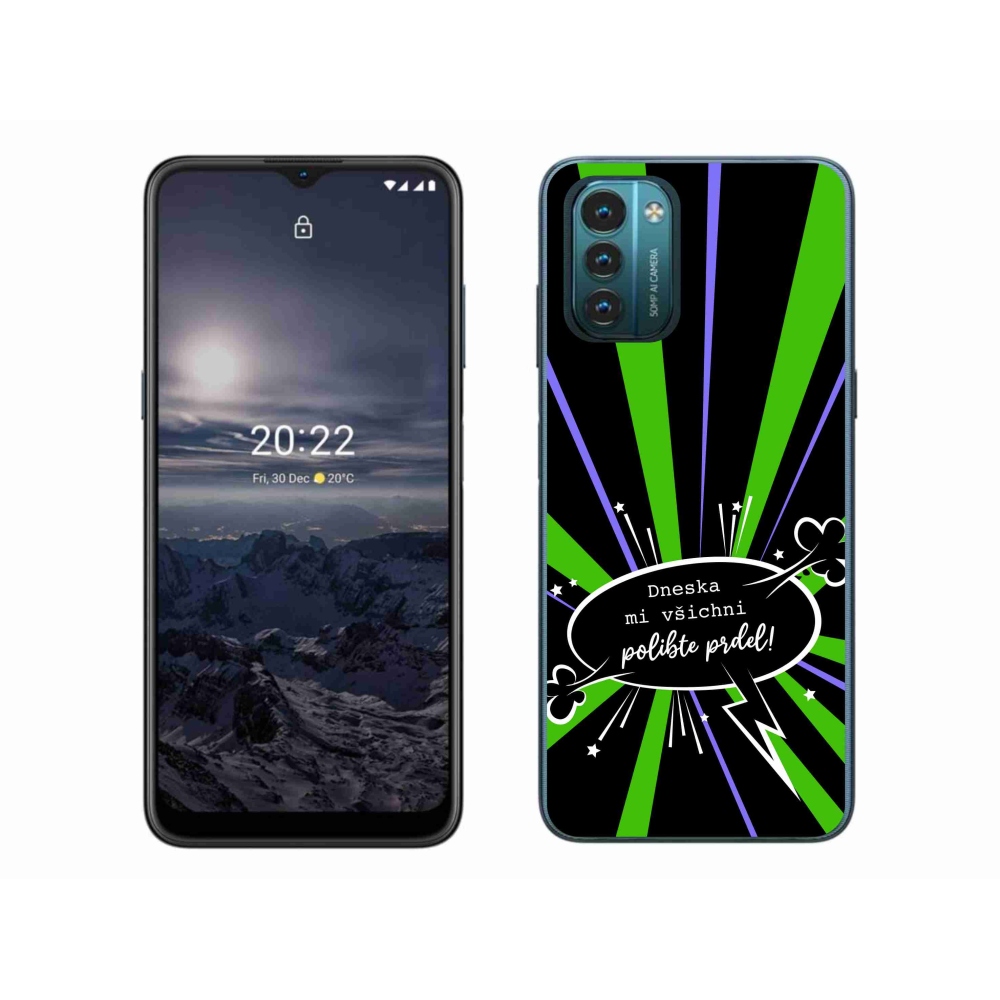 Gélový kryt mmCase na Nokia G11/G21 - vtipný text 15 čierne pozadie