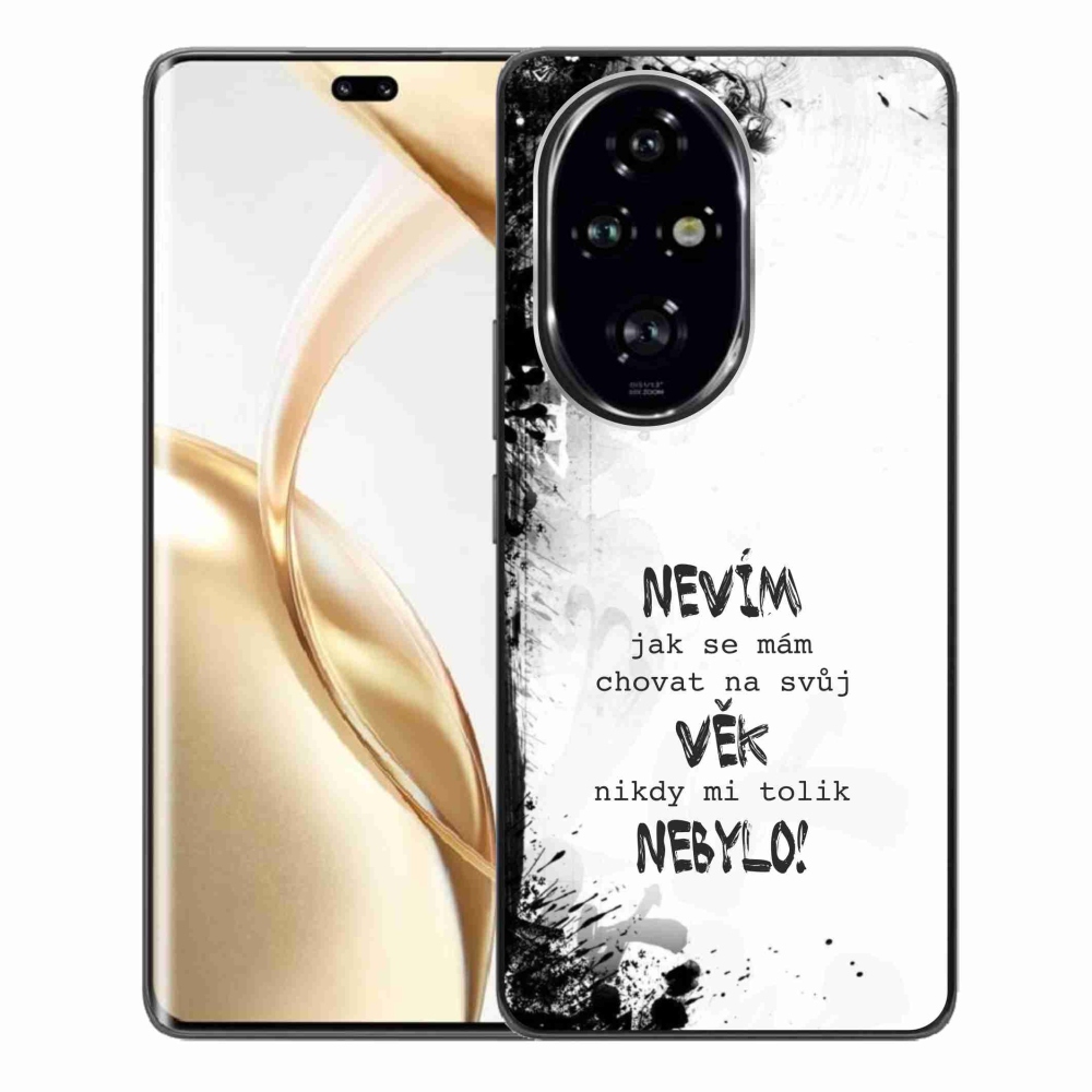Gélový kryt mmCase na Honor 200 Pro 5G - vtipný text 14 biele pozadie