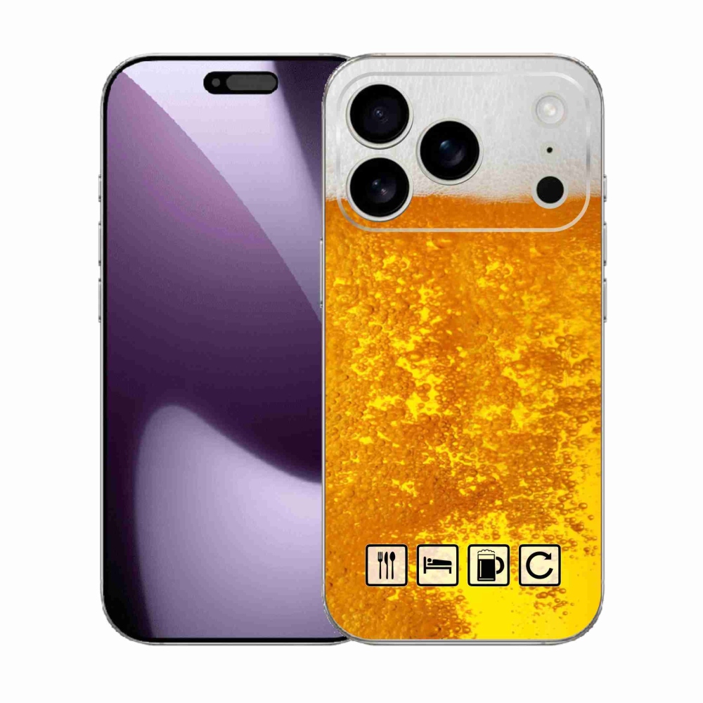 Gélový kryt mmCase na iPhone 17 Pro - pivný motív 3