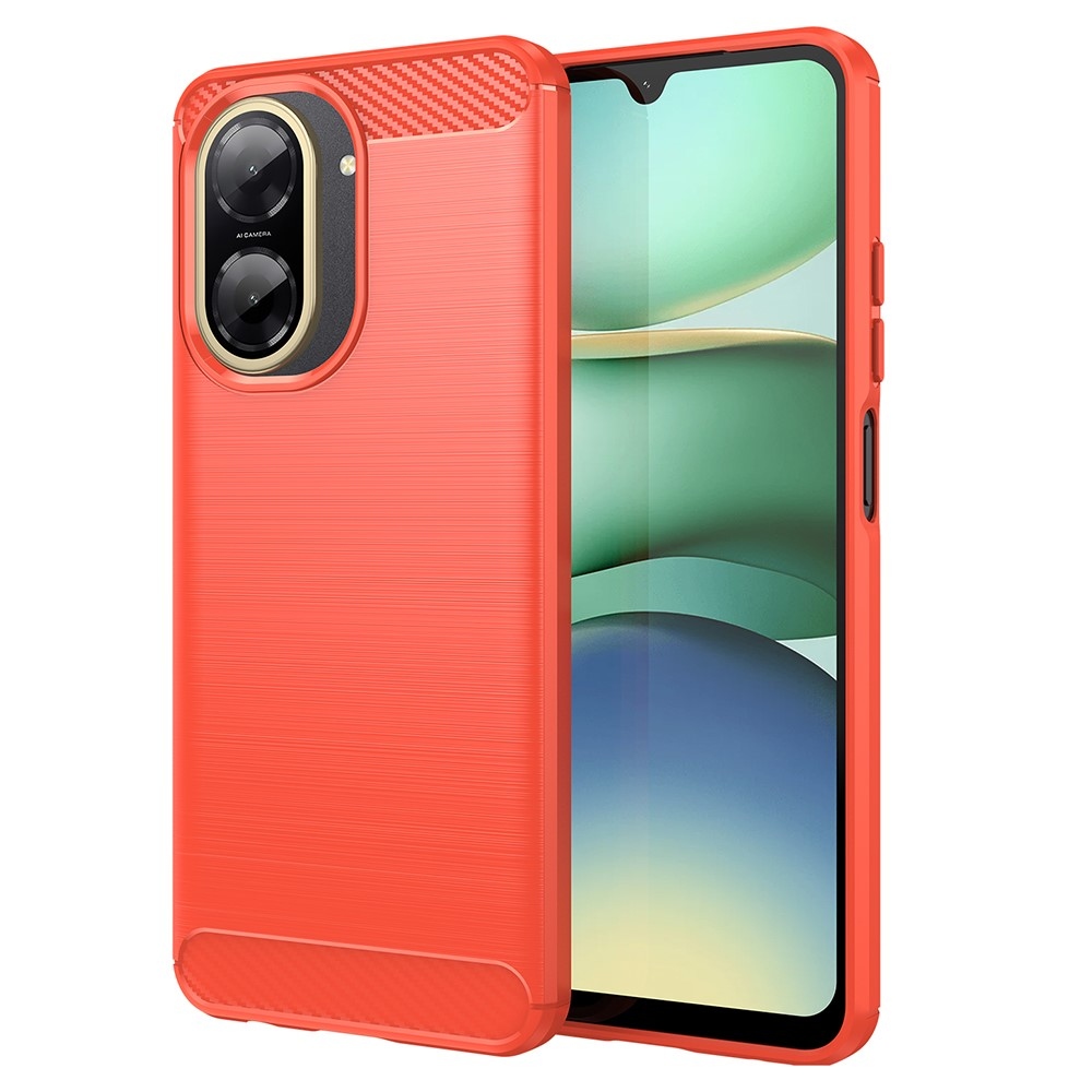 Carbon odolný gélový obal na Xiaomi Redmi A5 (173.45x79.35x8.45mm) - červený