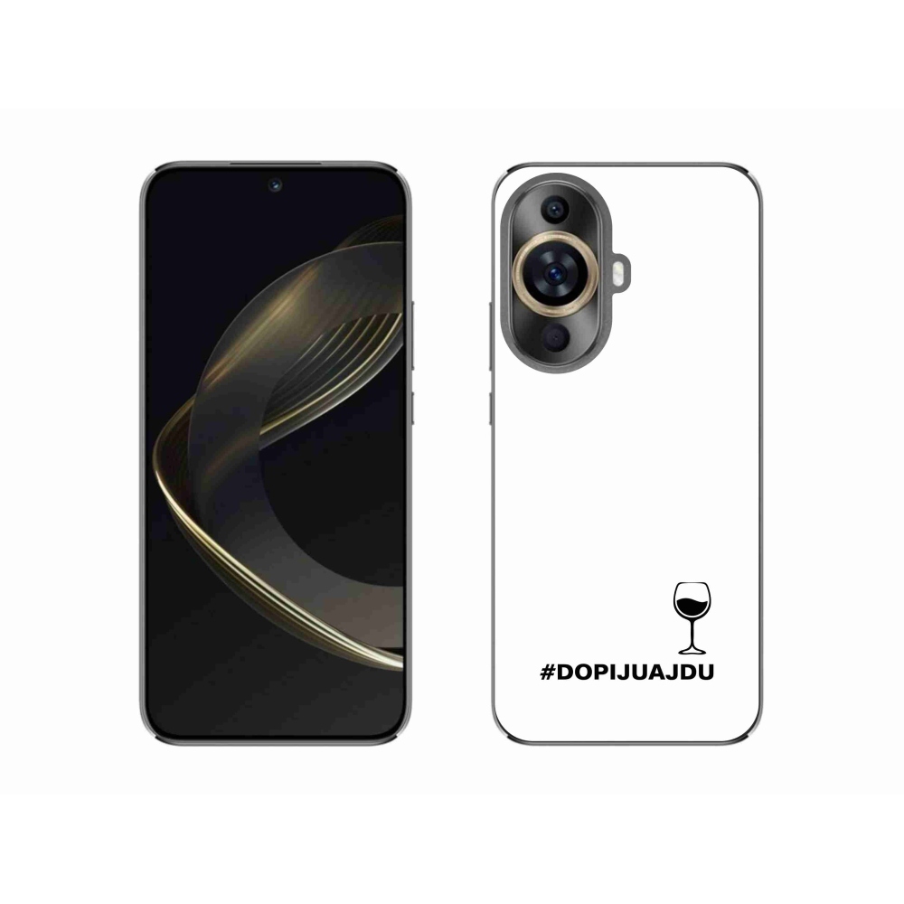 Gélový kryt mmCase na Huawei Nova 11 - vínny motív biele pozadie