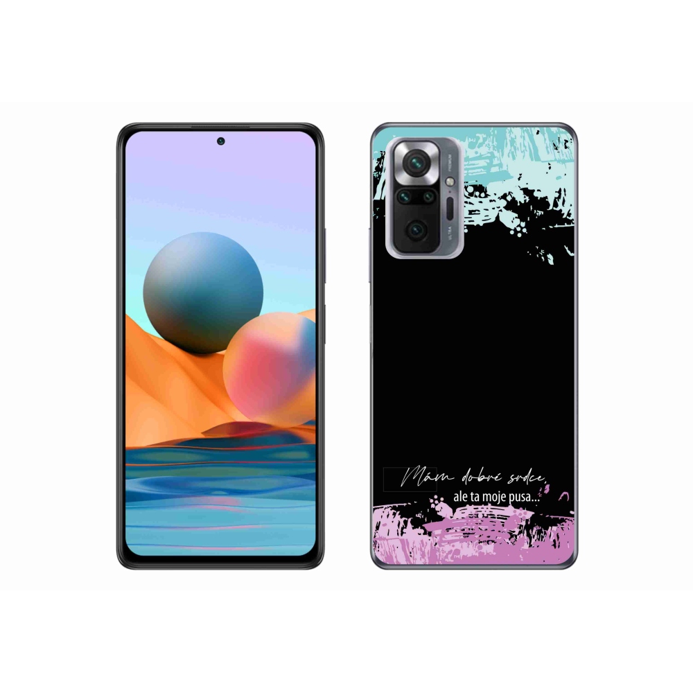 Gélový kryt mmCase na Xiaomi Redmi Note 10 Pro - vtipný text 3 čierne pozadie