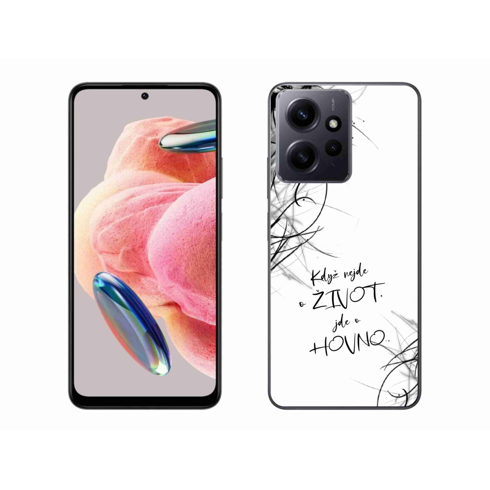 Gélový kryt mmCase na Xiaomi Redmi Note 12 4G - vtipný text 16 biele pozadie