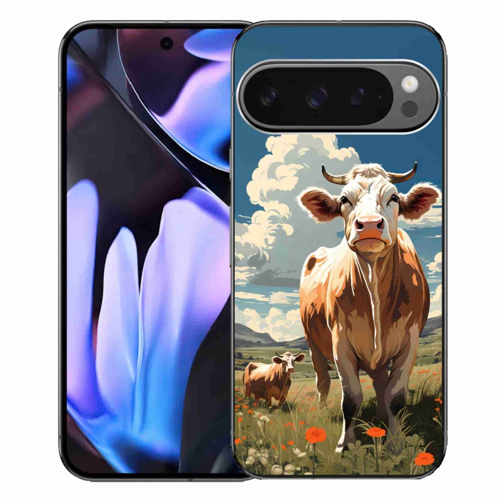 Gélový kryt mmCase na Google Pixel 9 Pro XL - kravy na lúke