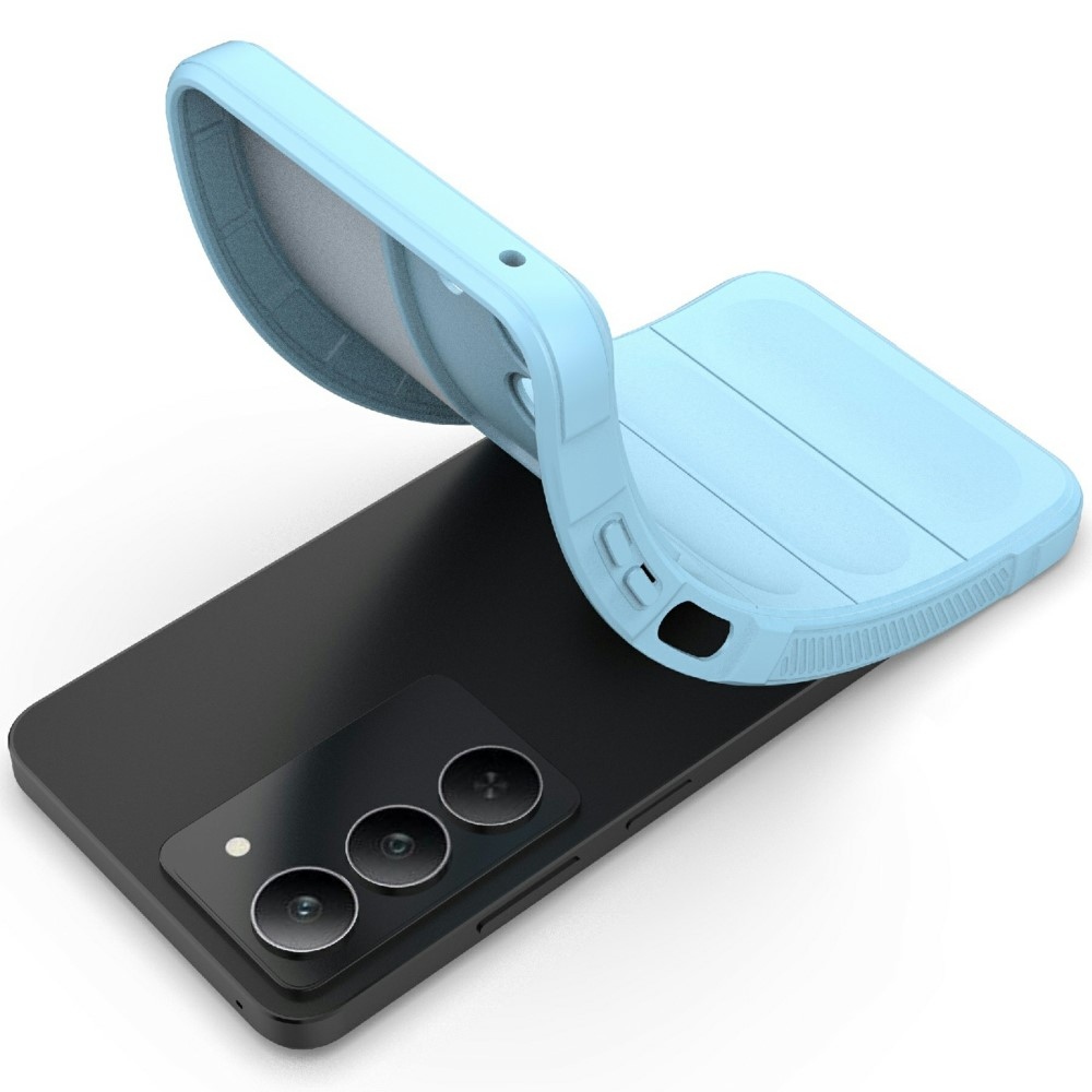 Rugg odolný gélový obal na Realme 14x 5G - svetlomodrý